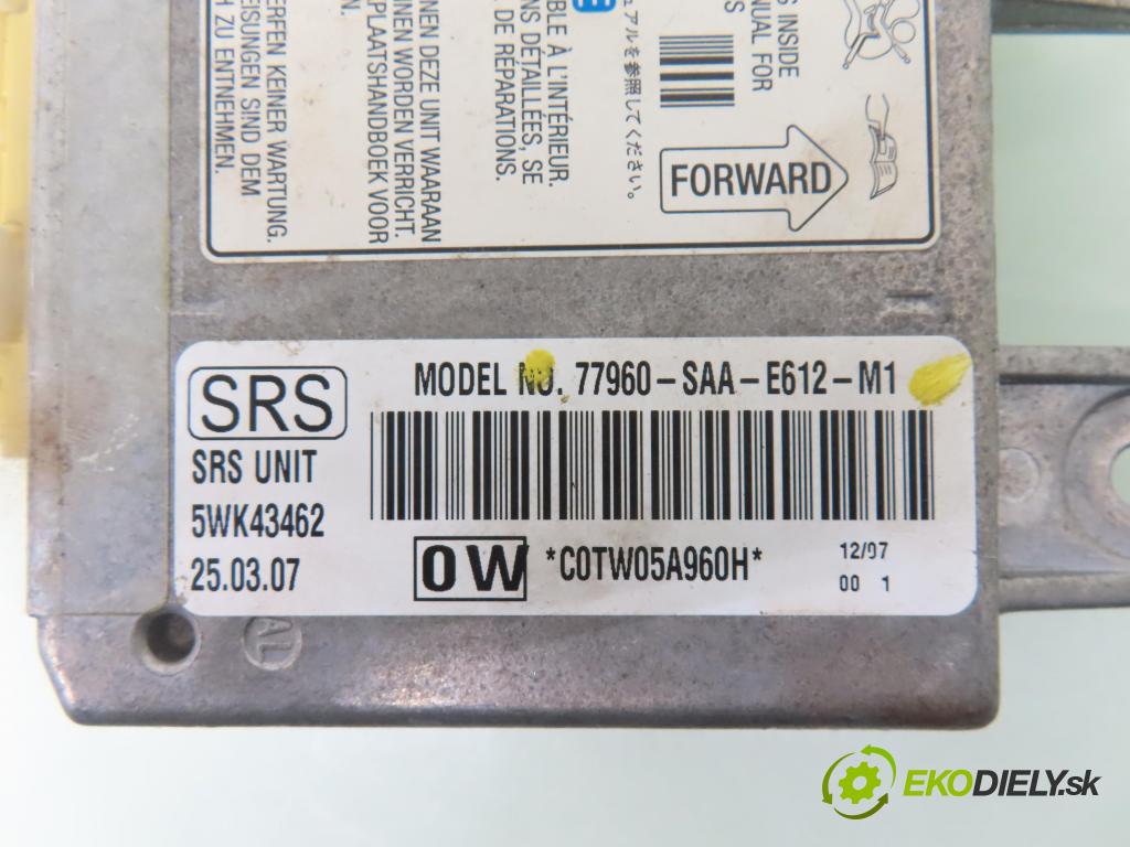 HONDA JAZZ II (GD_, GE3, GE2) HB 2007 57,00 1.2 i-DSI (GD5, GE2) - L12A1 1243,00 MODUL air BAG 77960SAAE612M1