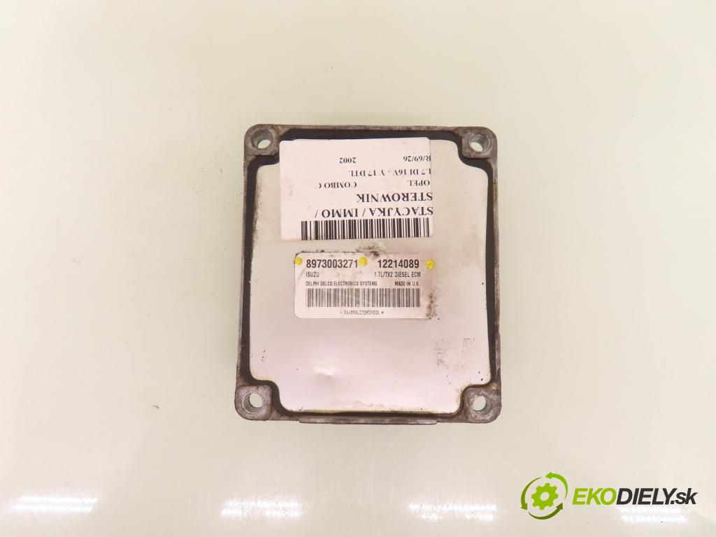 OPEL COMBO C KOMBIVAN 2002 48,00 1.7 DI 16V - Y 17 DTL 1686,00 Riadiaca jednotka Motor 8973003271 ; 12214089