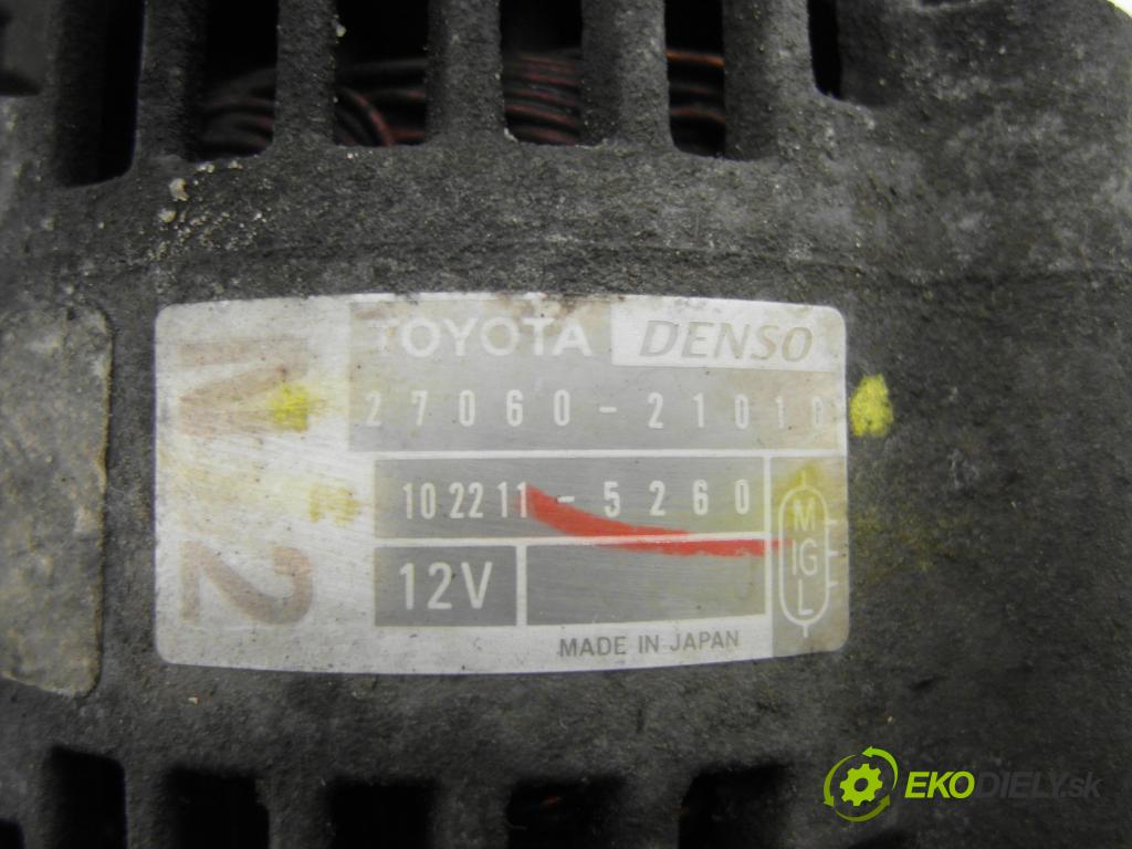 TOYOTA YARIS (_P1_) HB 2002 63,00 1.3 VVTi 86 - 2NZ-FE 1299,00 Alternátor 2706021010 ; 1022115260 (Alternátor)