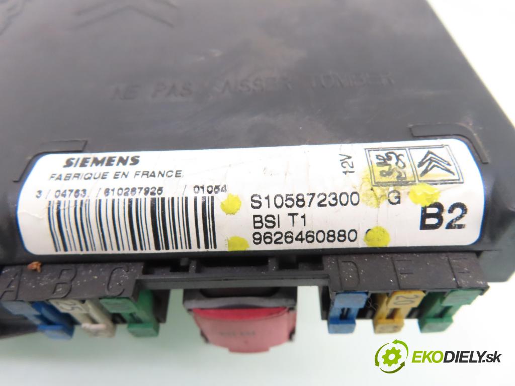 PEUGEOT 206 liftback (2A/C) HB 2001 55,00 1.4 75 - KFW 1360,00 spinačka / imobilizéra IMMO / Riadiaca jednotka 9643134680 ; S105872300 ; 9627269180