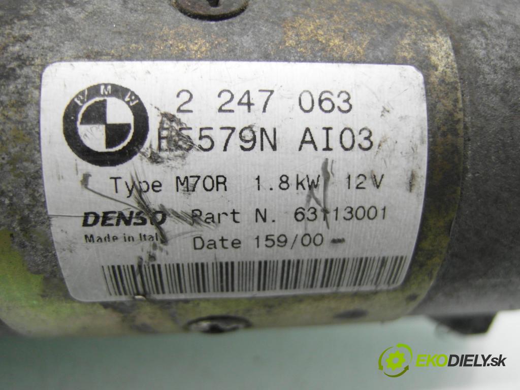 BMW 3 (E46) SEDAN 2000 100,00 320 d 136 - M47 D20 (204D1) 1951,00 startér 2247063 ; 63113001 (Startér)