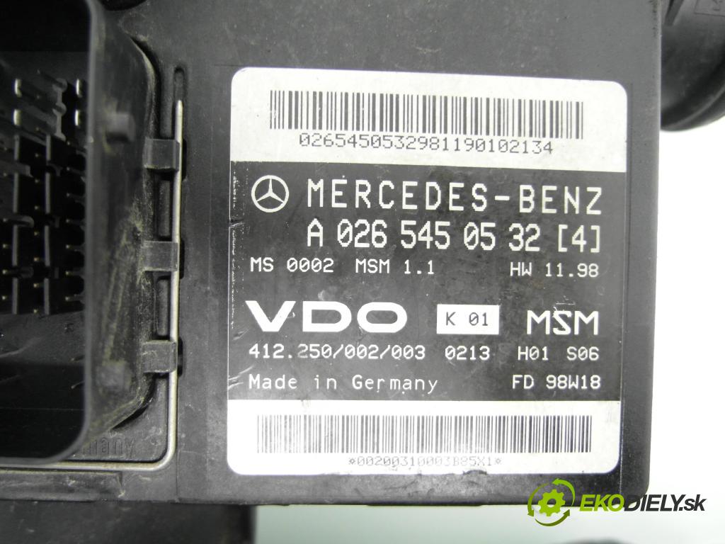 MERCEDES-BENZ KLASA A (W168) HB 2001 75,00 1.6 102 A 160  M 166.960 1598,00 Riadiaca jednotka Motor A0265450532 ; 412250002003 ; A1661402100