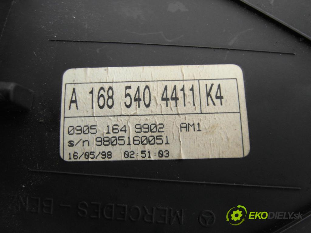 MERCEDES-BENZ KLASA A (W168) HB 1999 75,00 1.6 102 A 160  M 166.960 1598,00 Prístrojovka elektrický A1685404411