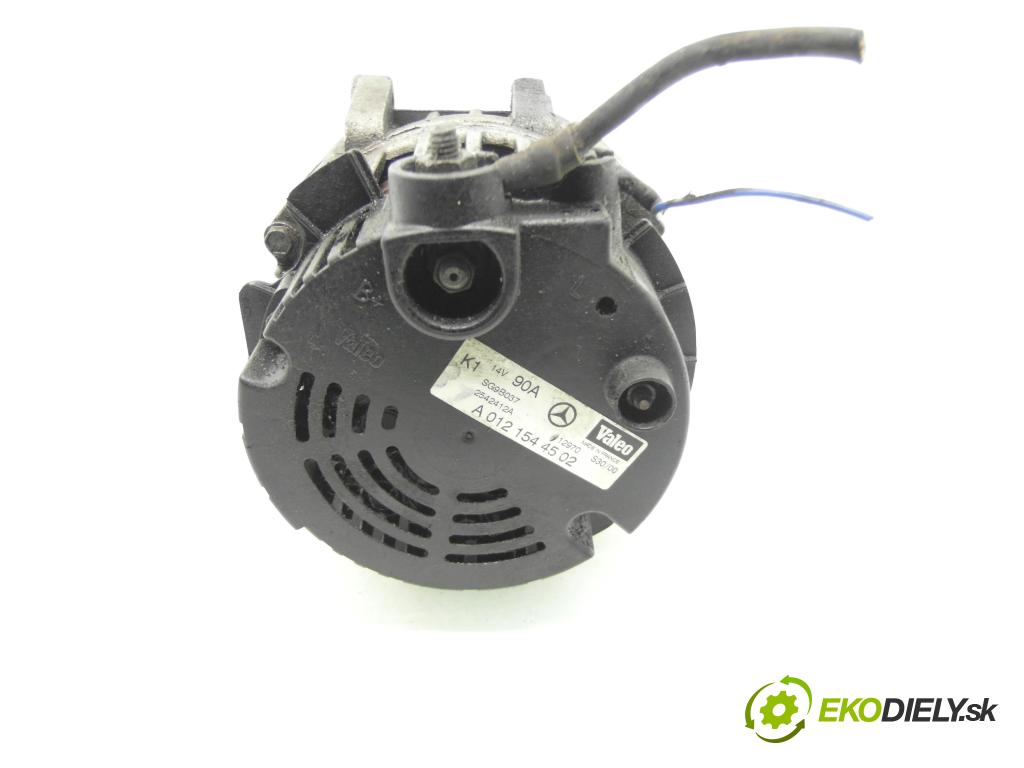 MERCEDES-BENZ KLASA A (W168) HB 2001 75,00 1.6 102 A 160  M 166.960 1598,00 Alternátor A0121544502 (Alternátor)