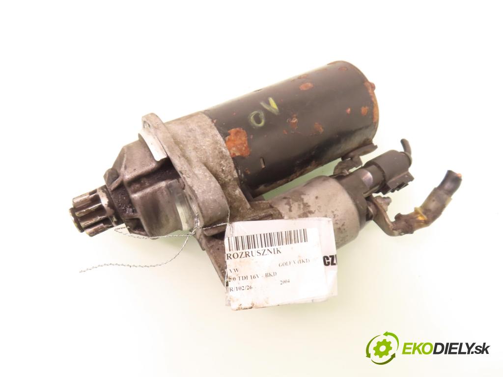 VW GOLF V (1K1) HB 2004 103,00 2.0 TDI 16V - BKD 1968,00 Štartér  (Štartér)