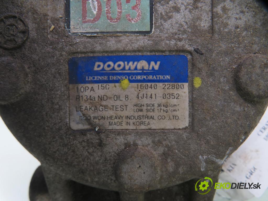 KIA CERATO I liftback (LD) HB 2004 105,00 2 - G4GC 1975,00 KOMPRESOR: klimatizácie 1604022800 (Kompresor klimatizácie)