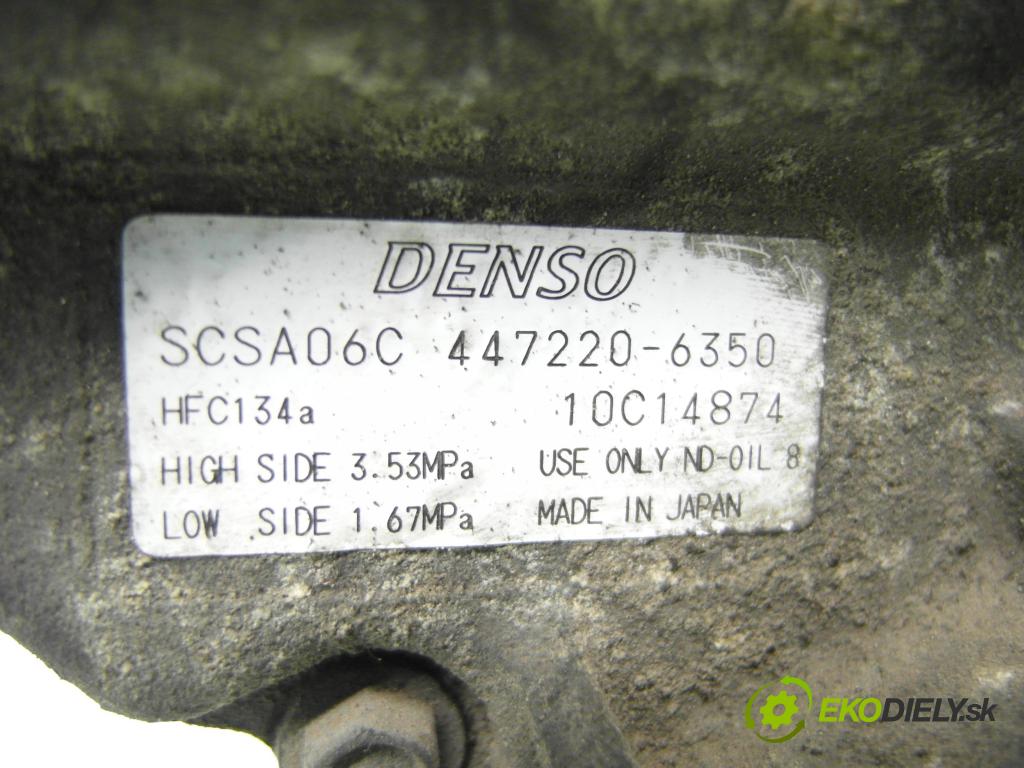 TOYOTA COROLLA Verso (_E12_) MINIVAN 2002 66,00 2.0 D-4D (CDE120_) - 1CD-FTV 1995,00 KOMPRESOR: klimatizácie 4472206350 ; SCSA06C (Kompresor klimatizácie)