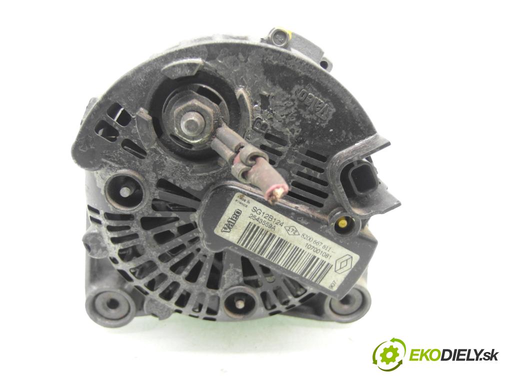 RENAULT SCENIC II (JM0/1_) MINIVAN 2008 96,00 1.9 dCi - F9Q 803 1870,00 Alternátor 8200667611 ; SG12B124 (Alternátor)