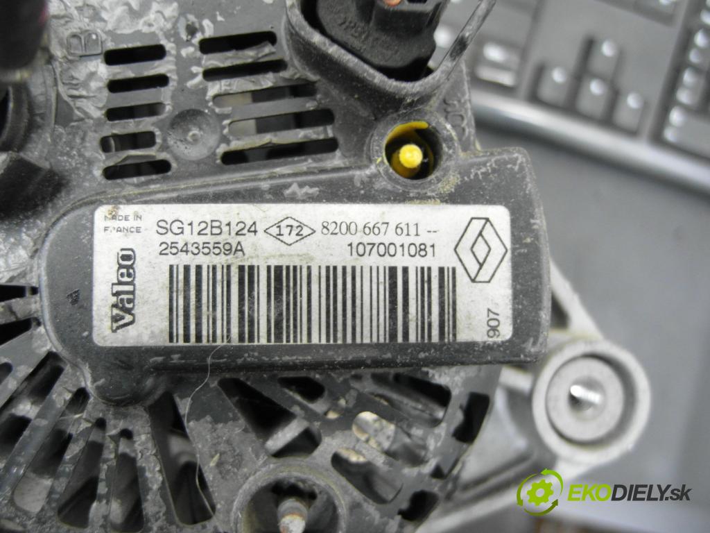 RENAULT SCENIC II (JM0/1_) MINIVAN 2008 96,00 1.9 dCi - F9Q 803 1870,00 Alternátor 8200667611 ; SG12B124 (Alternátor)