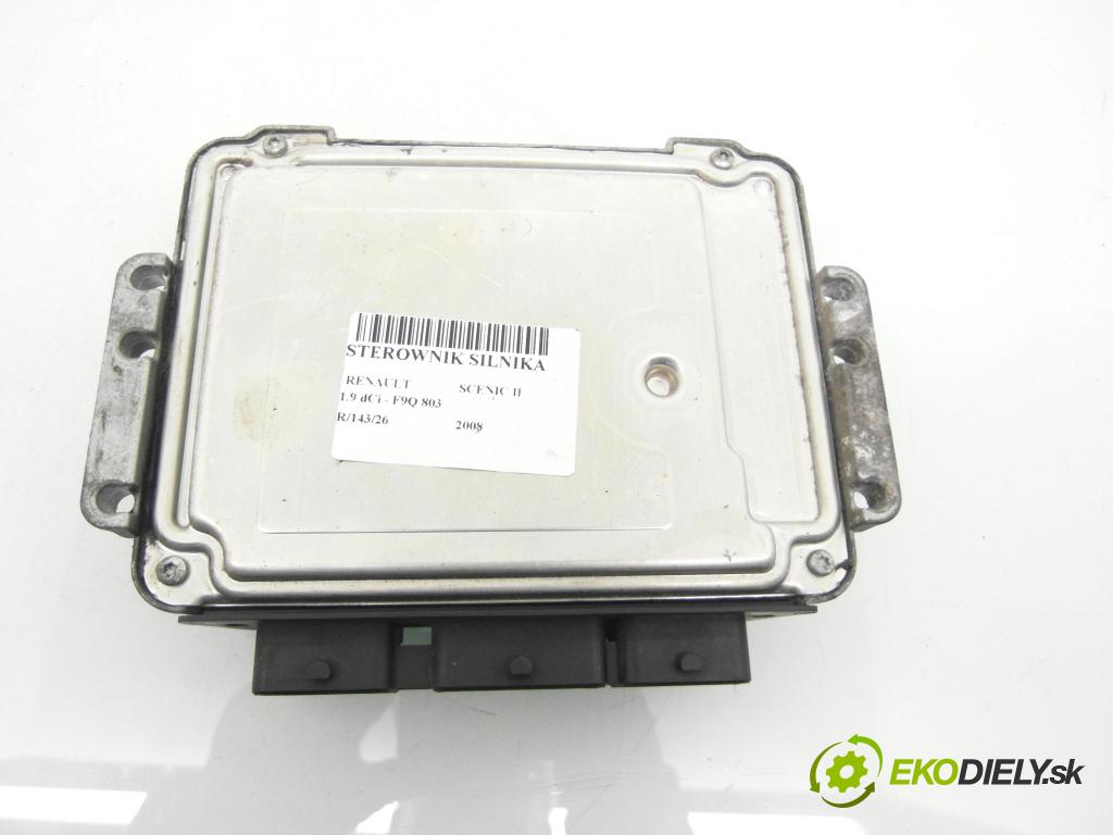 RENAULT SCENIC II (JM0/1_) MINIVAN 2008 96,00 1.9 dCi - F9Q 803 1870,00 Riadiaca jednotka Motor 0281012589 ; 8200527725