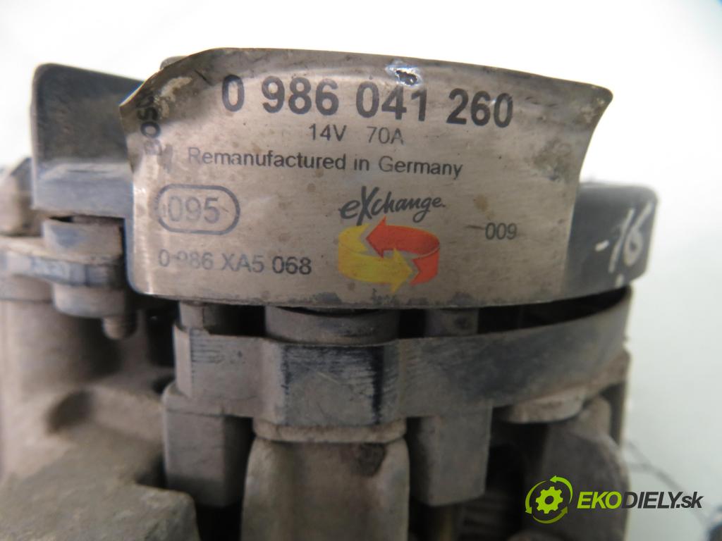 OPEL ASTRA G Kombi (T98) KOMBI 1998 66,00 1.4 16V - X 14 XE 1389,00 Alternátor 0986041260 (Alternátor)