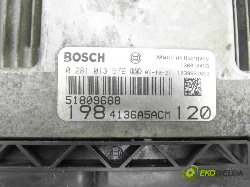 FIAT BRAVO II (198_) HB 2008 88,00 1.9 D Multijet - 192 A8.000 1910,00 Riadiaca jednotka Motor 0281013579 ; 51809688