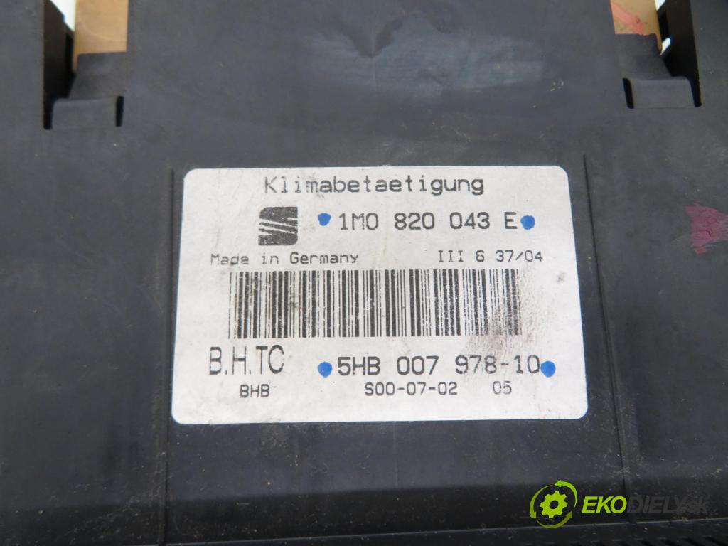 SEAT LEON (1M1) HB 2001 66,00 1.9 TDI 90 - ALH 1896,00 Panel kúrenia KLIMATRONIK 1M0820043E ; 5HB00797810