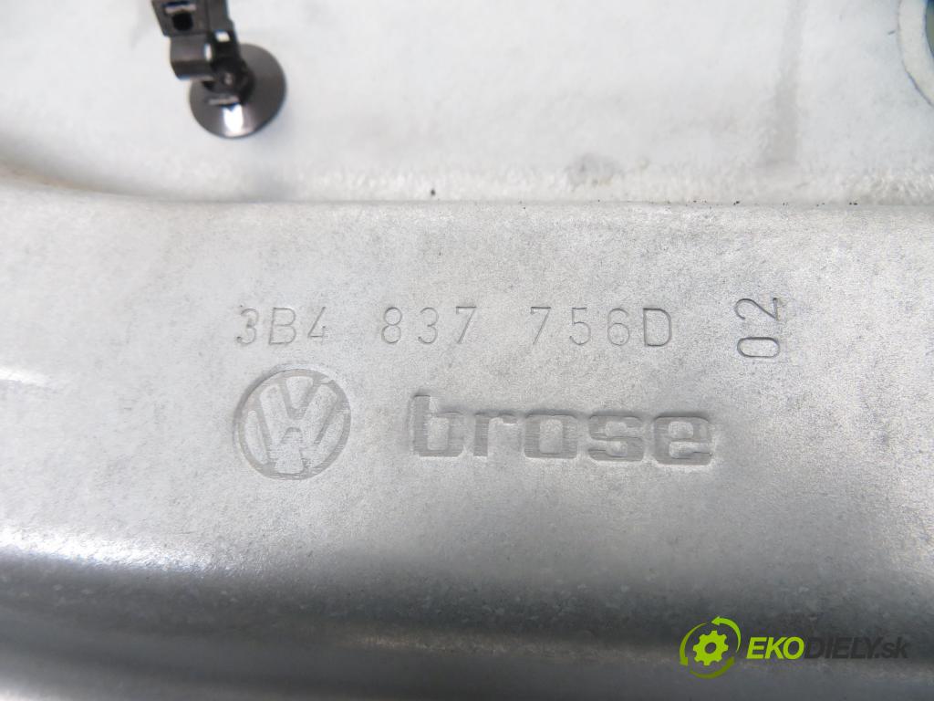 VW PASSAT B5 (3B2) SEDAN 2000 85,00 1.9 TDI - ATJ 1896,00 mechanismus oken PPE 3B4837756D ; 3B4837752EG ; 3B4837756D