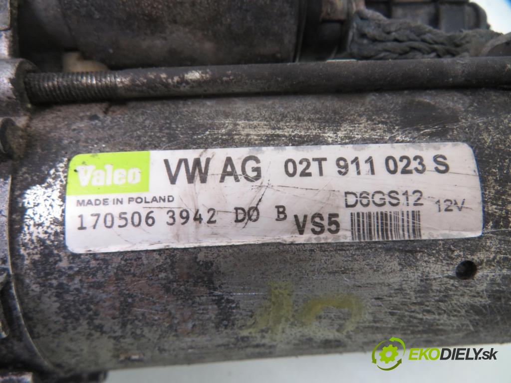 VW POLO (9N_) HB 2006 47,00 1.2 12V 64 - AZQ 1198,00 startér 02T911023S ; D6GS12 (Startér)
