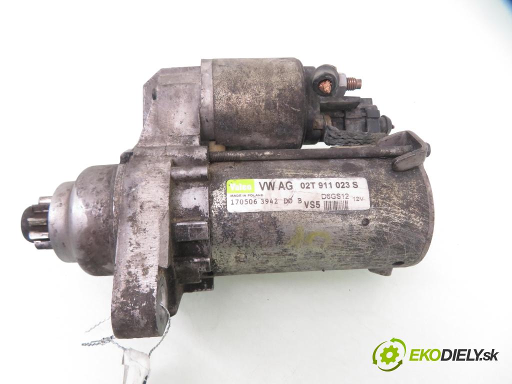VW POLO (9N_) HB 2006 47,00 1.2 12V 64 - AZQ 1198,00 startér 02T911023S ; D6GS12 (Startér)