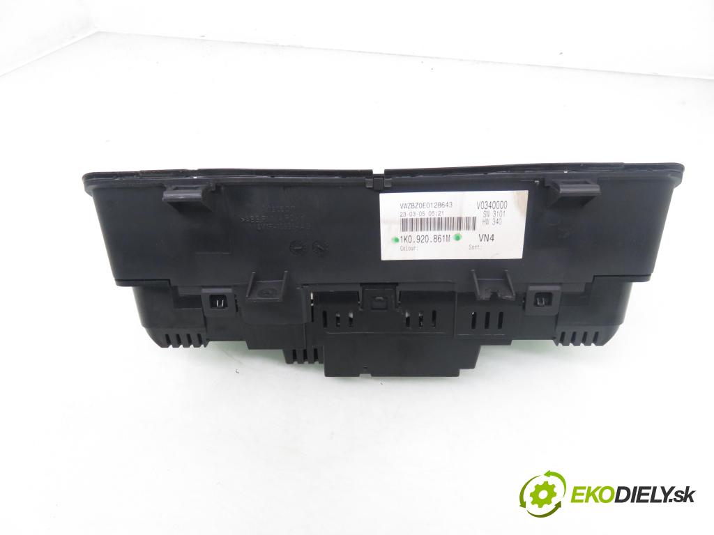 VW GOLF V (1K1) HB 2004 103,00 2.0 TDI 16V - BKD 1968,00 Prístrojovka elektrický 1K0920861M