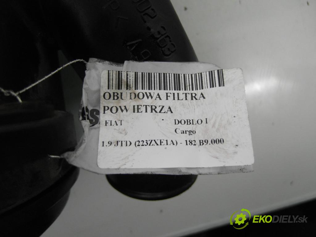 FIAT DOBLO Cargo (223_) KOMBIVAN 2002 74,00 1.9 JTD 100 - 182 B9.000 1910,00 Obal filtra vzduchu 46816118 (Obal vzduchového filtra)