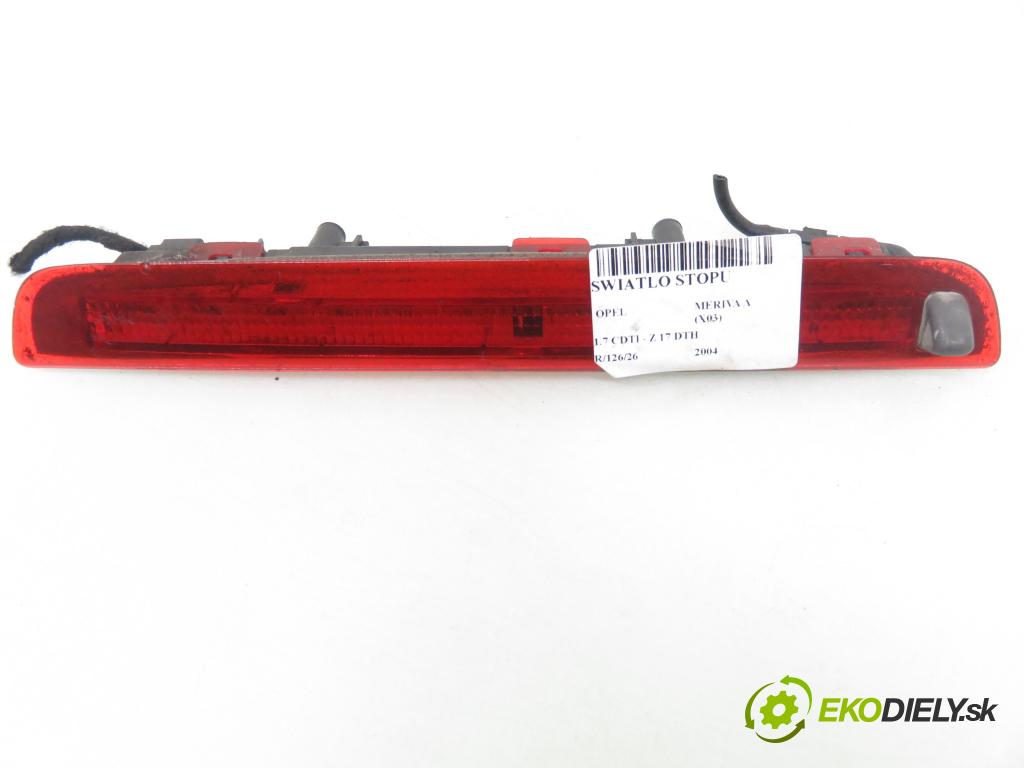OPEL MERIVA A nadwozie wielkoprzestrzenne (MPV) (X03) MINIVAN 2004 74,00 1.7 CDTI 100 - Z 17 DTH 1686,00 svetlo bŕzd 13149529 ; 89398087