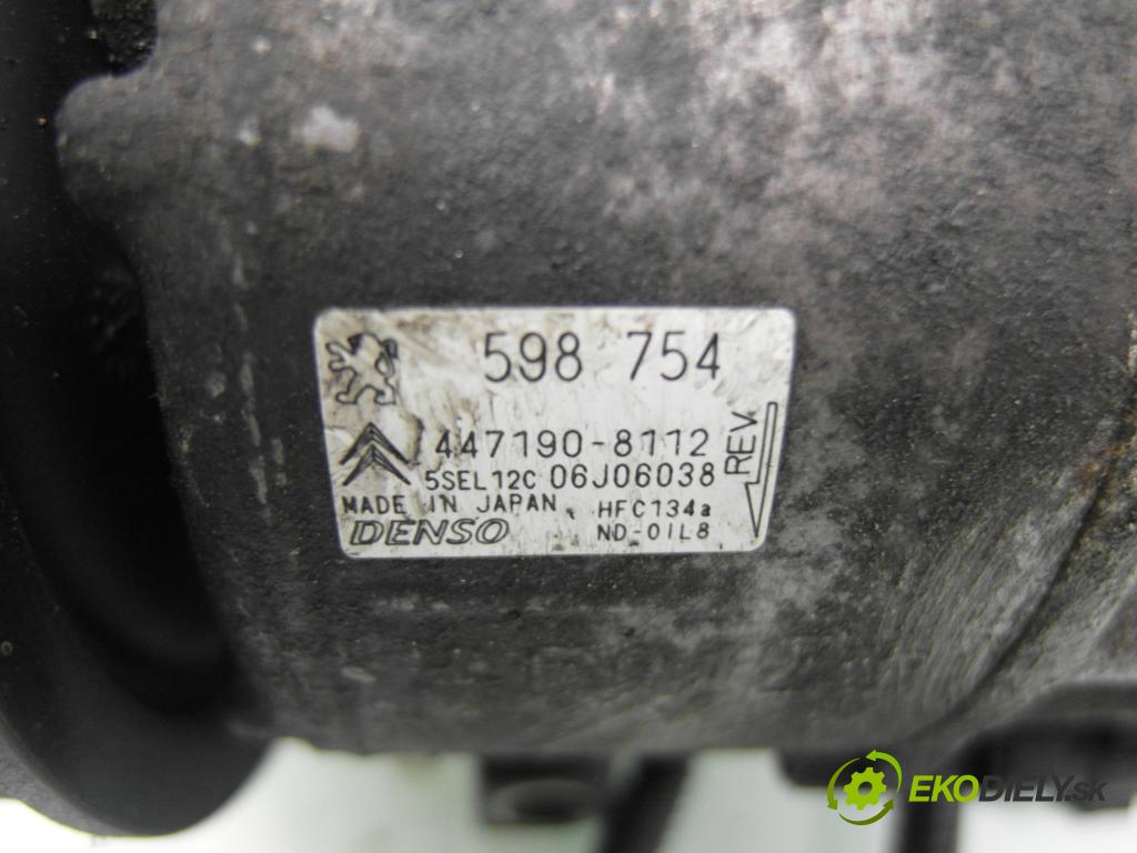 CITROEN C4 I (LC_) HB 2010 88,00 1.6 VTi 120 - 5FW (EP6) 1598,00 KOMPRESOR: klimatizácie 598754 ; 4471908112 (Kompresor klimatizácie)