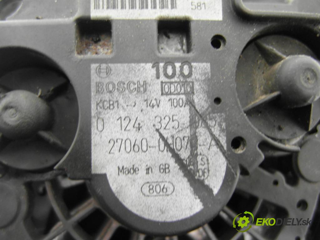 TOYOTA AVENSIS Kombi (_T25_) KOMBI 2005 120,00 2.4 (AZT251_) - 2AZ-FSE 2362,00 Alternátor 270600H070A ; 0124325085 (Alternátor)