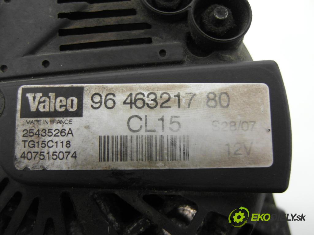 CITROEN C4 I (LC_) HB 2007 80,00 1.6 HDi 109 - 9HZ (DV6TED4) 1560,00 Alternátor 9646321780 ; 2543526A (Alternátor)