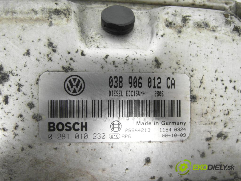 SEAT LEON (1M1) HB 2001 66,00 1.9 TDI 90 - ALH 1896,00 Riadiaca jednotka Motor 038906012CA ; 0281010230