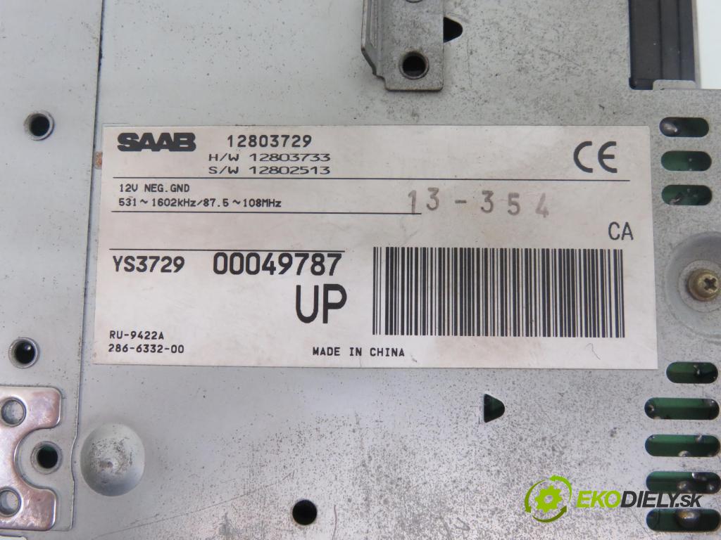 SAAB 9-3 (YS3F) SEDAN 2004 92,00 2.2 TiD - D223L 2171,00 Menič CD 12803729 ; 12803733