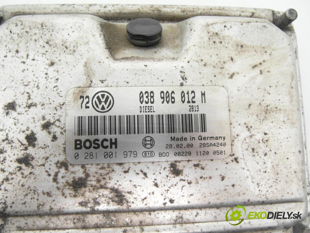 VW GOLF IV (1J1) HB 2000 66,00 1.9 TDI 90 - ALH 1896,00 Riadiaca jednotka Motor 038906012M ; 0281001979