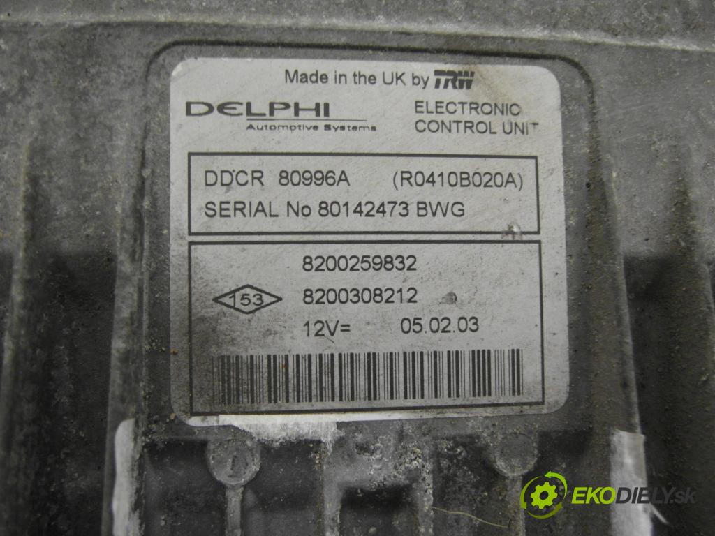 RENAULT MEGANE II (BM0/1_, CM0/1_) HB 2003 63,00 1.5 dCi 86 - K9K 724 1461,00 řídící jednotka motora R0410B020A ; 8200259832 ; 8200308212