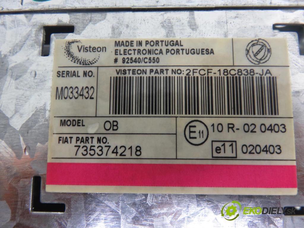 FIAT STILO (192_) HB 2004 76,00 1.6 16V 103 - 182 B6.000 1596,00 RADIO CD 735374218 ; 735374218