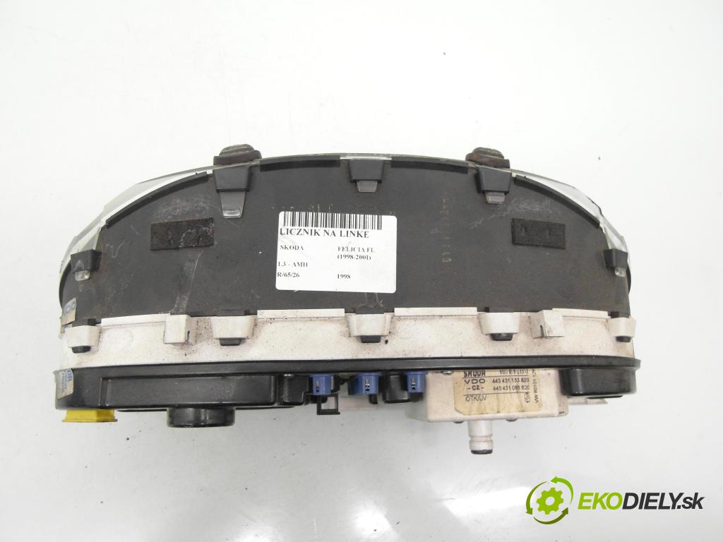 SKODA FELICIA II (6U1) HB 1998 50,00 1.3 MPI 68 1289,00 prístrojovka na ODKAZ 443431153820