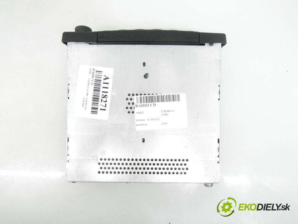 OPEL ZAFIRA A Nadwozie Wielkopojemne (MPV) (T98)  MINIVAN 2000 85,00 1.8 16V - X 18 XE1 1796,00 RADIO CD 09136107 ; CDR500E