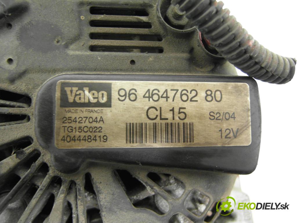 CITROEN C2 (JM_) HB 2004 52,00 1.4 HDi - 8HX (DV4TD) 1398,00 Alternátor 9646476280 ; 2542704A ; TG15C022 (Alternátor)