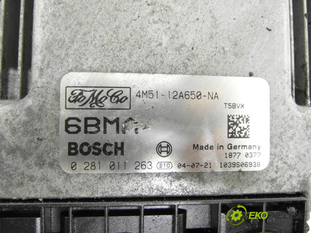 FORD C-MAX (DM2) MINIVAN 2004 80,00 1.6 TDCi - G8DD 1560,00 Riadiaca jednotka Motor 4M5112A650NA ; 0281011263