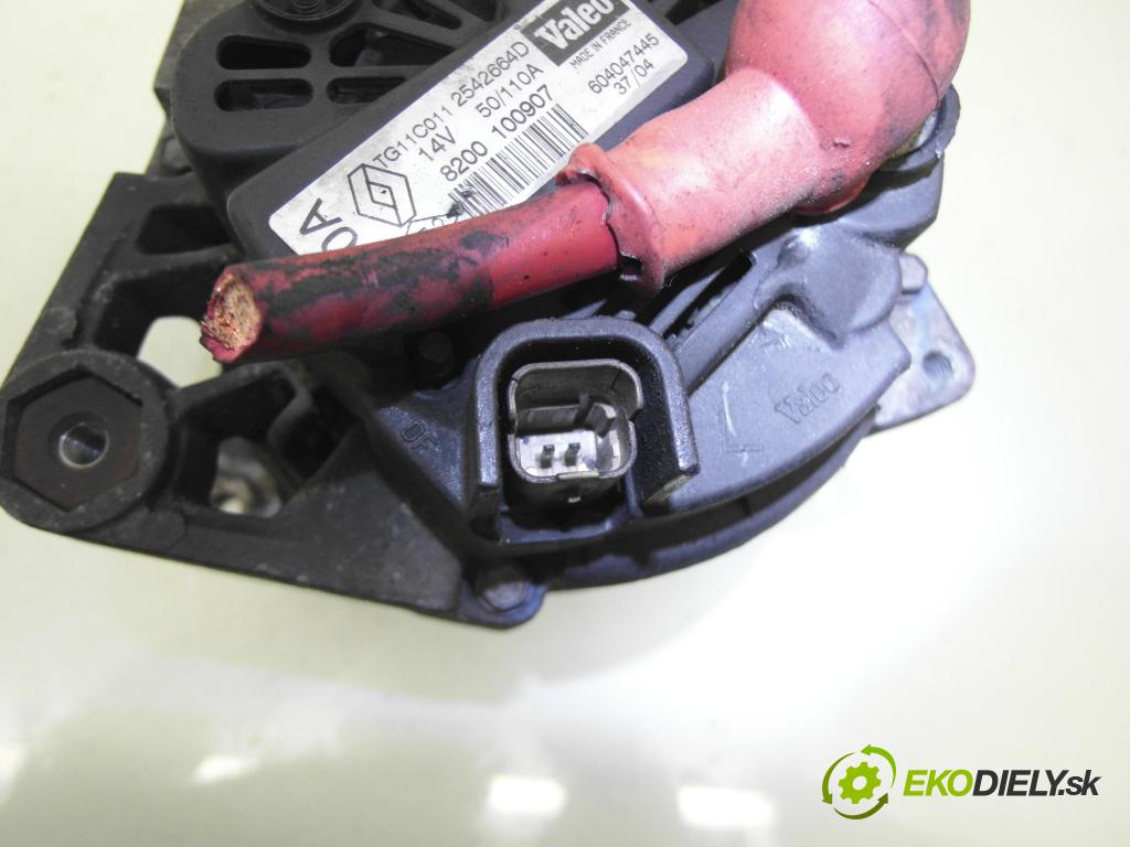 NISSAN ALMERA II (N16) HB 2004 60,00 1.5 dCi - K9K 722 1461,00 Alternátor 8200100907 ; 2542664D ; TG11C011 (Alternátor)