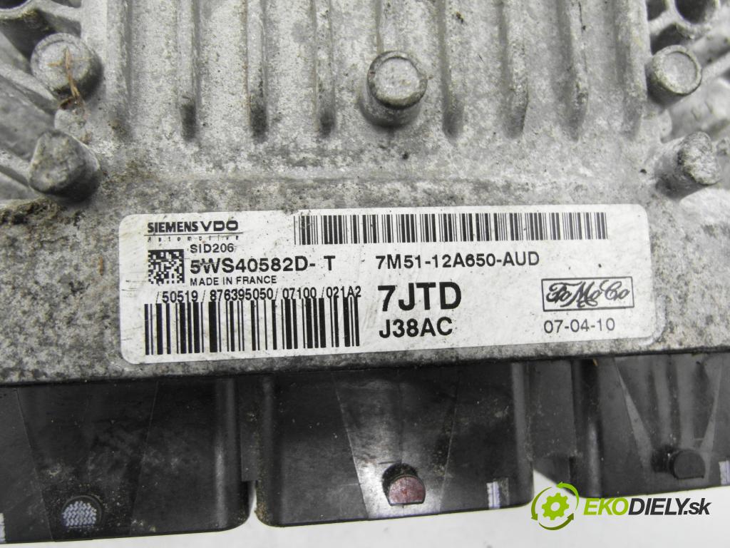 FORD C-MAX (DM2) MINIVAN 2007 85,00 1.8 TDCi 115 - KKDB 1753,00 Riadiaca jednotka Motor 7M5112A650AUD ; 5WS40582DT