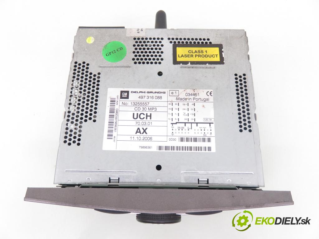 OPEL ZAFIRA B (A05) MINIVAN 2007 88,00 1.9 CDTI 8V 120 - Z 19 DT 1910,00 RADIO CD 13275077 ; 13255557 ; 497316088