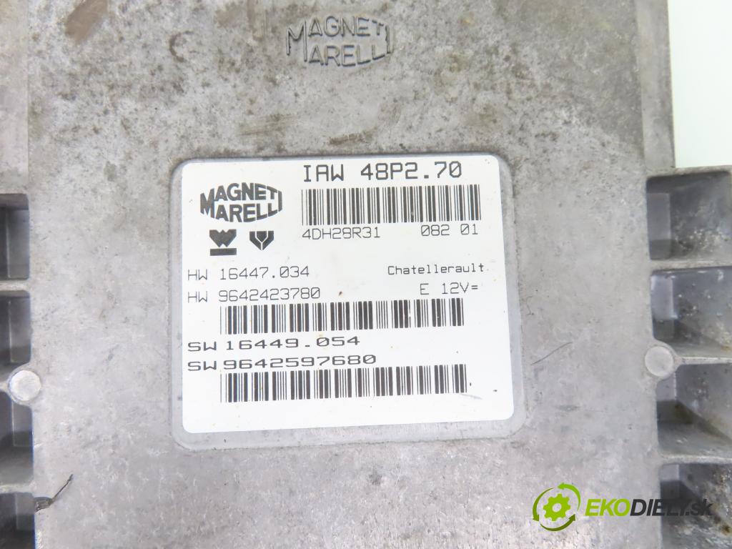 PEUGEOT 206 liftback (2A/C) HB 2000 440,00 1.1 i - HFX (TU1JP) 1124,00 Riadiaca jednotka Motor IAW48P270 ; 9642597680