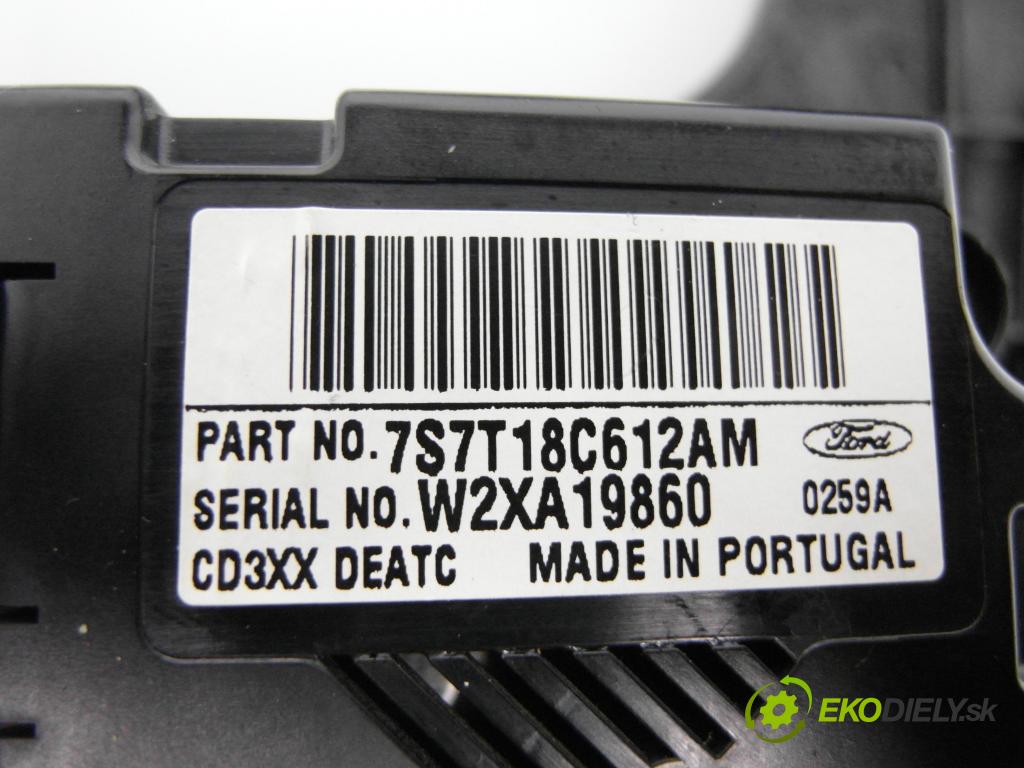 FORD MONDEO IV (BA7) LIFTBACK 2011 103,00 2.0 TDCi 140 - QXBA 1997,00 Panel kúrenia KLIMATRONIK 7S7T18C612AM