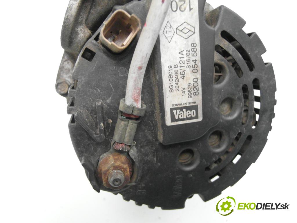 RENAULT SCENIC I (JA0/1_) MINIVAN 2002 59,00 1.9 dTi 80 - F9Q 744 1870,00 Alternátor 8200054588 ; SG10B019 ; 2542466B (Alternátor)