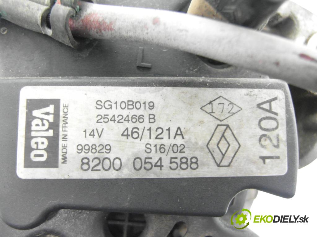 RENAULT SCENIC I (JA0/1_) MINIVAN 2002 59,00 1.9 dTi 80 - F9Q 744 1870,00 Alternátor 8200054588 ; SG10B019 ; 2542466B (Alternátor)