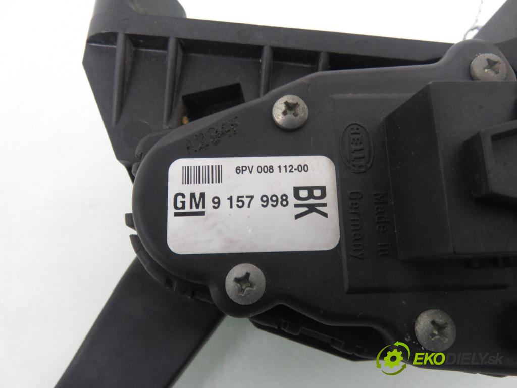 OPEL ASTRA H (A04) HB 2004 77,00 1.6 - Z 16 XEP 1598,00 Potenciometer plynu 9157998BK (Potenciometer plynového pedálu)