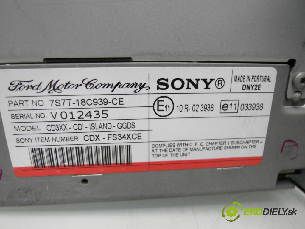 FORD MONDEO IV Turnier (BA7) KOMBI 2009 103,00 2.0 TDCi - QXBA 1997,00 RADIO CD 7S7T18C939CE