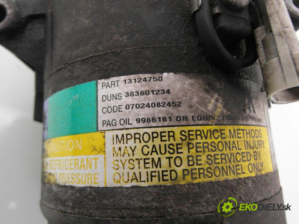 OPEL ASTRA H (A04) HB 2004 77,00 1.6 - Z 16 XEP 1598,00 KOMPRESOR: klimatizácie 13124750 ; 383601234 (Kompresor klimatizácie)