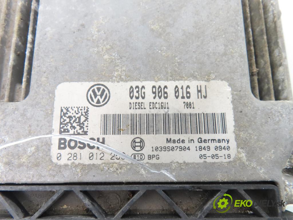VW GOLF V (1K1) HB 2005 103,00 2.0 TDI 16V - BKD 1968,00 Riadiaca jednotka Motor 03G906016HJ ; 0281012253