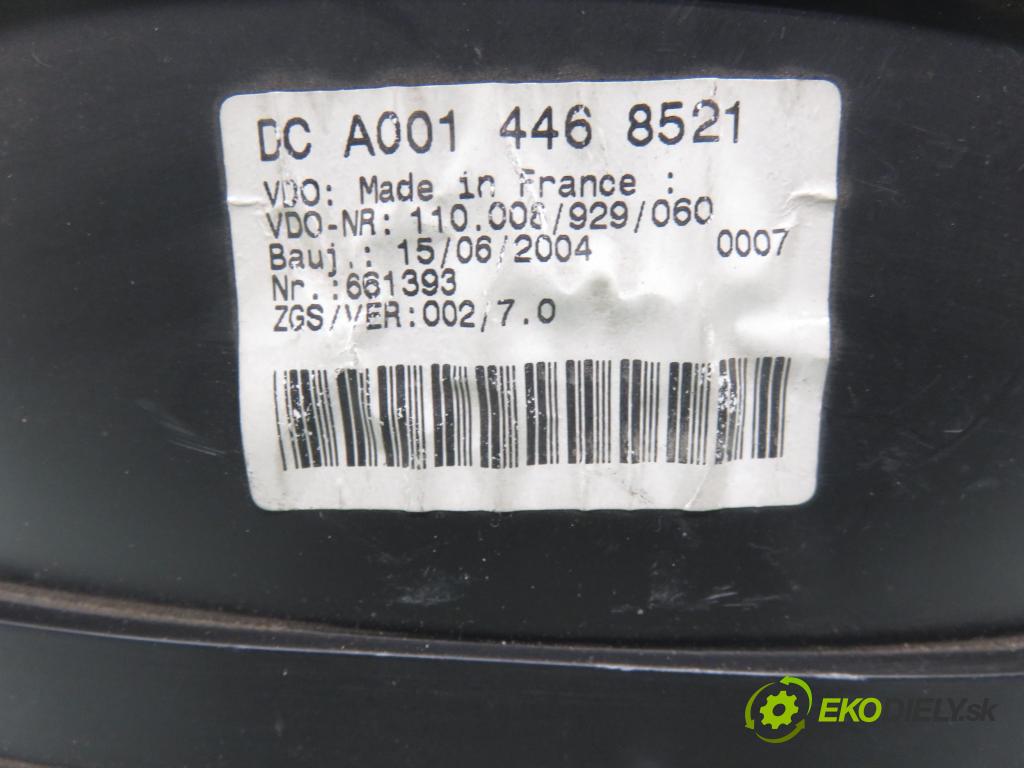 MERCEDES-BENZ SPRINTER 2-t Platforma / podwozie (901, 902) KABINA/PLATFORMA 2004 60,00 208 CDI - OM 611.987 2148,00 Prístrojovka elektrický A0014468521 ; 88311295