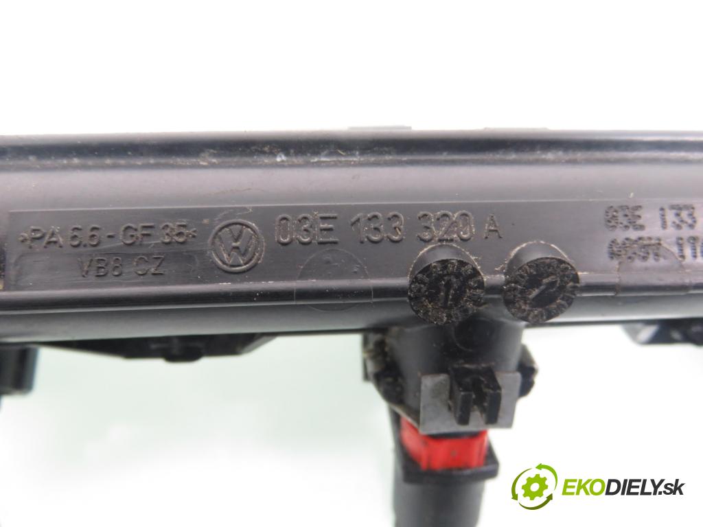 VW POLO (9N_) HB 2006 47,00 1.2 12V 64 - AZQ 1198,00 lišta vstřikovací 03E133320A ; 03E906031A (Vstřikovací lišta)