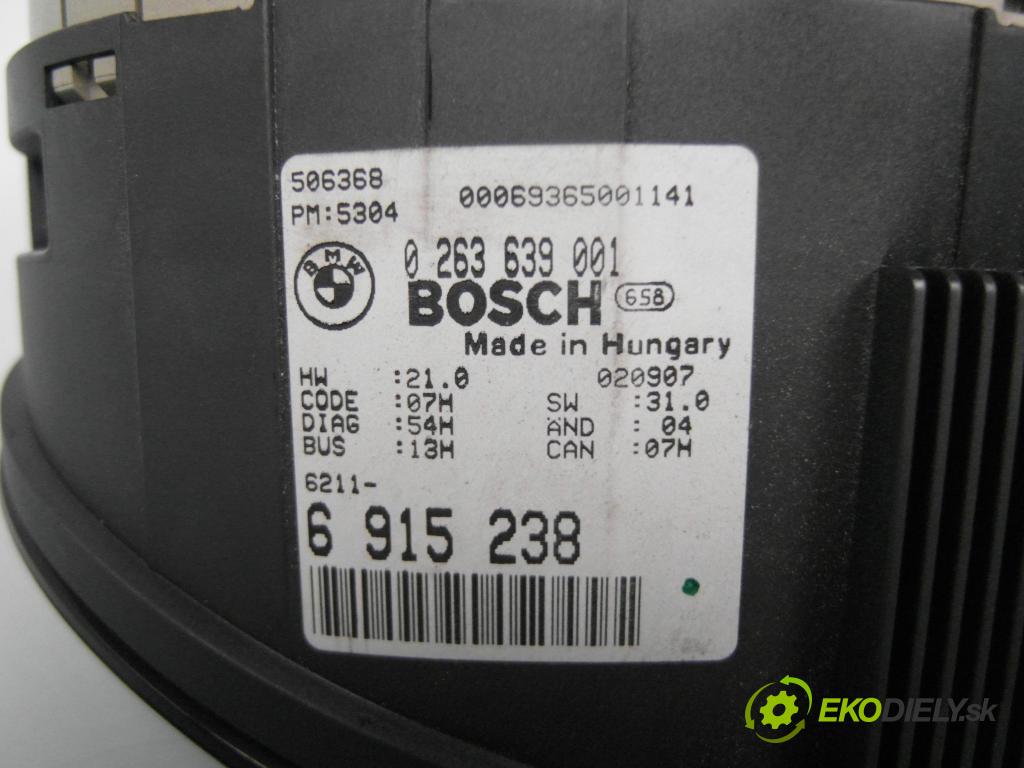 BMW 3 (E46) SEDAN 1999 100,00 320 d 136 - M47 D20 (204D1) 1951,00 Prístrojovka elektrický 6915238 ; 0263639001