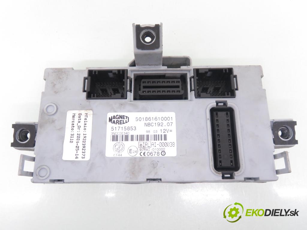 FIAT STILO (192_) HB 2004 76,00 1.6 16V 103 - 182 B6.000 1596,00 spinačka / imobilizéra IMMO / Riadiaca jednotka 51759028 ; 6160105403 ; 00467601520